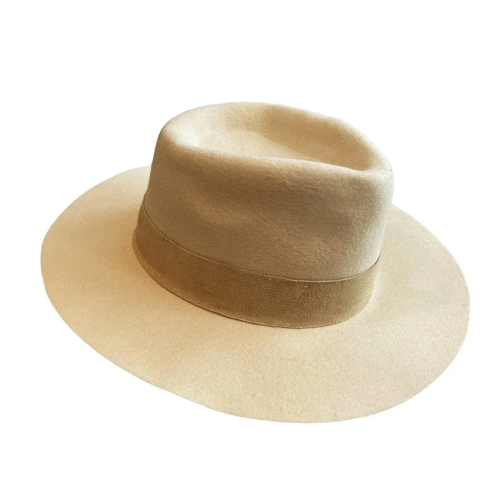 Madewell X Wyeth™ Dylan Suede Trim Rancher Hat Light Taupe WOmen's